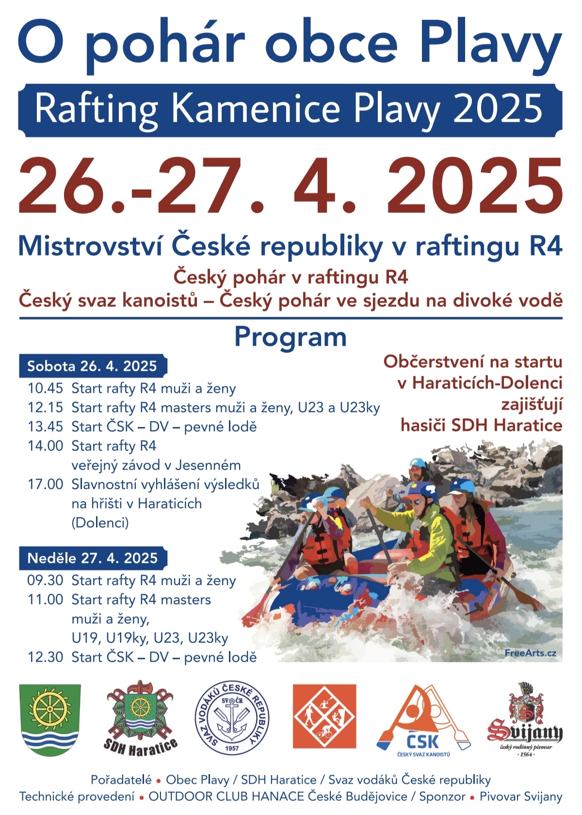 Zveme Vás na rafty - O pohár obce Plavy